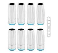 Conical Gas Nozzle for MIG Welding Torch Consumables, Compatible with 25AK MB25, Chrome-Plated Brass, 8 Pack with Wrench