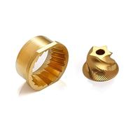 Conical Grinder Upper Lower Burr Compatible with Breville Sage Barista Express Impress Espresso Touch Coffee Machines BES870/875/876/878/880/860-5 star (Titanium Gold)