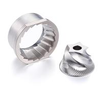 Conical Grinder Upper Lower Burrs Compatible with Breville Sage Barista Express Impress Espresso Touch Coffee Machines BES870/875/876/860-5 Star (Pre 1926 PDC) (Stainless Steel)