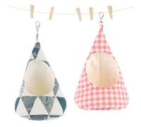 Conical Peg Bag for Storage, 2 Pieces Hanging Peg Bag, Washable Conical Peg Holder, Tapered Laundry Clip Peg Bag, U-shaped Opening Peg Bag with Liner, Reusable Cotton Peg Bag for Clothespin Storage