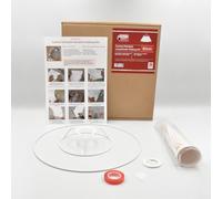 Conical Pendant Lampshade Making Kit - Tapered Circle Shape DIY Ceiling Light Shade Made in The UK by Needcraft - Use with Fabric, Textile, Wallpaper of Choice (White, 30cm)