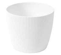 Conical Plastic Plant Pot White Indoor Planter Lightweight Recycled Planting