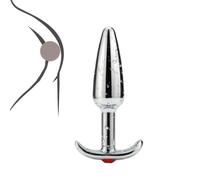 Conical Stainless Steel Stretcher with Curved Base | Metal Training Set For Men And Women, With Gemstone Accents At The Bottom - D