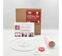 Conical Table Lamp Lampshade Making Kit - Tapered Circle Shape DIY Shade Made in The UK by Needcraft - Use with Fabric, Textile, Wallpaper of Choice (White, 25cm)