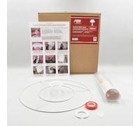 Conical Table Lamp Lampshade Making Kit - Tapered Circle Shape DIY Shade Made in The UK by Needcraft - Use with Fabric, Textile, Wallpaper of Choice (White, 30cm)