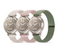 Conidido 3 Pack Nylon Bands Compatible with Garmin Lily 2, 14mm Elastic Nylon Soft Loop Straps Quick Release Replacement Adjustable Wristband for Lily 2 Classic/Active Smart Watch Accessory for Women