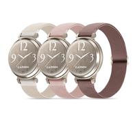 Conidido 3 Pack Nylon Bands Compatible with Garmin Lily 2, 14mm Elastic Nylon Soft Loop Straps Quick Release Replacement Adjustable Wristband for Lily 2 Classic/Active Smart Watch Accessory for Women