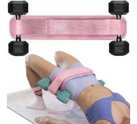 Coniflor Hip Thrust Belt - Adjustable Fitness Belt for Dumbbells, Kettlebells, Plates - Support Up to 100 lbs - Upgrade Slip-Resistant Pad for Safe and Comfortable Glute Workouts at Home or Gym, Pink
