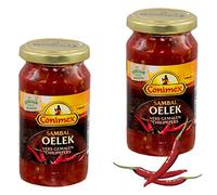 Conimex Sambal Oelek, Set of 2, Indonesische Würzs Ground Chilli Pepper Auce, 200 g