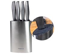 Coninx Kitchen Knife Holder Stainless Steel Oval, Empty Knives Block, Modern & Universal Solution, Utensils Display, Solution Full Drawers, Safe & Stylish Storage for Home & Kitchen