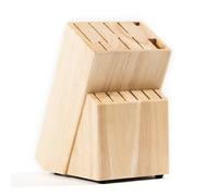 Coninx Rubberwood Knife Block Without Knives Holds 15 Knives and Shears | Store Kitchen Knives Safely With Space For 15 Blades And Kitchen Shears In A Stylish Wooden Block