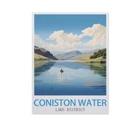 Coniston Water Lake District,Retro Metal Tin Sign/Plaque for Kitchen Lounge Garden Garage Pub Wall/Door-yV624(8x12Inch)