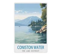 Coniston Water The Lake District,Vintage Tin Sign Home Kitchen Bar Cafe Club Cave Wall Decor(30x40cm)12x16 inch-W95