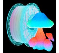 Conjure PLA Glow Filament 1.75mm, Rainbow Multicolor 3D Printer Filament Glow in The Dark, +/-0.02mm,1kg (2.2lbs)/Spool, Fit Most FDM 3D Printers, Luminous Neon