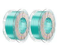 Conjure Silk PLA Filament 1.75mm, Multicolor Rainbow 3D Printing Filament, +/-0.02mm, 2x1KG Bundle (4.4lbs)/Spool, Fit Most FDM 3D Printers, Silk Candy