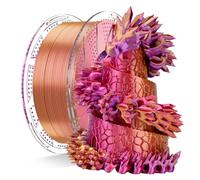 Conjure Silk PLA Filament 1.75mm, Tricolor Filament,1kg Red-Gold-Purple