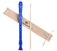 CONJURER Soprano Recorder Instrument for Kids Student - German Fingering 8 Hole Flute ABS Descant Recorders for Beginners with Cleaning Rod and Bag, Darkblue
