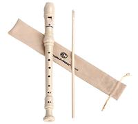 CONJURER Soprano Recorder Instrument for Kids&Student - German Fingering 8 Hole Flute Recorder ABS Descant Recorders for Beginners with Cleaning Rod and Bag, Beige