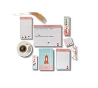 Conka CockapooDog Lovers Stationery Gift Set, 7 Piece Collection, A4/A5 Size, Includes Notebook, Planner, Notepad, Pen, Sticky Notes
