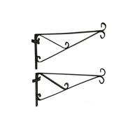 Conka Garden Hanging Basket Brackets - Fits Hangingg Baskets - Metal Iron Wall Mount Bracket, Planter Bracket for Hangging Gardening Decoration. Strong Heavy Duty (Fits Up to 15" Hanging Baskets)