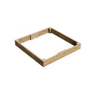 Conka Garden - Wooden Raised Bed Kit - Large Garden Planters for Vegetables, Herbs, Flowers - Start Growing Plants Earlier & Better - Durable & Resistant FSC Treated Timber 15cm H, 120cm x 120cm