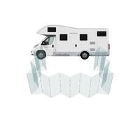 Conka Pets - Caravan Dog Fence - Outdoor Play Pen for Caravan, Motorhome, Tent, Portable Pen for Dogs, 1.2m High - 5cm x 5cm Mesh Stops Dogs from Escaping - Foldable - Covers 16ft/4.8 Metre Area
