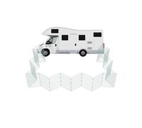 Conka Pets - Caravan Dog Fence - Outdoor Play Pen for Caravan, Motorhome, Tent, Portable Pen for Dogs, 75cm High - 5cm x 5cm Mesh Stops Dogs from Escaping - Foldable - Covers 8ft/2.4 Metre Area