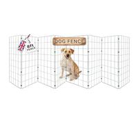 Conka Pets - Outdoor Dog Fence - Wire Garden Barrier for All Sized Dogs - 1 Metre High - 10cmx12cm Mesh Stops Dogs from Jumping - Portable, Strong, Durable and Foldable - Covers 8ft/2.4 Metre Gap
