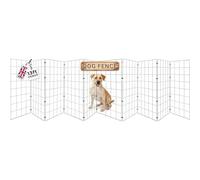 Conka Pets - Outdoor Dog Fence - Wire Garden Barrier for All Sized Dogs - 1 Metre High - 10cmx12cm Mesh Stops Dogs from Jumping - Portable, Strong, Durable and Foldable - Covers 13ft/4 Metre Gap