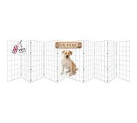 Conka Pets - Outdoor Dog Fence - Wire Garden Barrier for All Sized Dogs - 1 Metre High - 10cmx12cm Mesh Stops Dogs from Jumping - Portable, Strong, Durable and Foldable - Covers 19ft/10.6 Metre Gap