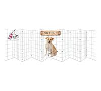 Conka Pets - Outdoor Dog Fence - Wire Garden Barrier for Medium and Large Dogs - 1 Metre High - 10cmx12cm Mesh Stops Dogs from Jumping - Portable, Lightweight and Foldable - Covers 25ft/7.6 Metre Gap