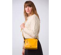 Conkca London 'aurora' Leather Cross Body Bag In Lemon Lemon