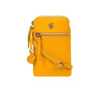 Conkca London 'bambino' Leather Cross Body Phone Bag In Lemon Lemon