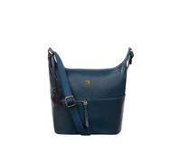 Conkca London 'little Kristin' Plum Leather Shoulder Bag In Blue Blue