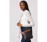 Conkca London 'nikita' Leather Cross Body Bag In Navy Navy