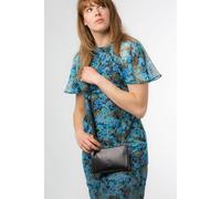 Conkca London 'senga' Leather Cross Body Clutch Bag In Navy Navy One Size