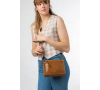 Conkca London Women's 'Aurora' Leather Cross Body Bag in Light Tan