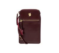 Conkca London Women's 'Bambino' Leather Cross Body Phone Bag in Plum