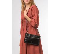 Conkca London Women's 'Minnow' Leather Cross Body Clutch Bag in Black