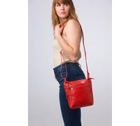 Conkca London Women's 'Rego' Leather Cross Body Bag in Orange