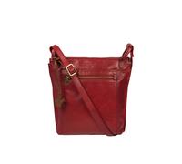 Conkca London Women's 'Rego' Leather Cross Body Bag in Red