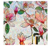 Conkov Window Film, Opaque, Self-Adhesive, Colourful Privacy Film | Magnolia 75 x 400 cm Rainbow Static Adhesive Film Window Anti-UV Sun Protection Film for Living Room Kitchen