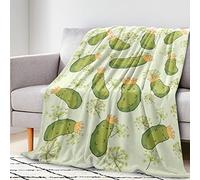 CONLIN Dill Pickles Blanket Pickle Gifts for Women Girls Boys 60"X 50", Soft Flannel Cozy Warm Lap Throw Blanket for Kids Adults, Funny Pickle Blanket Quilt for Pickle Lovers Couch Bed