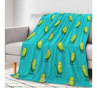 CONLIN Pickle Blanket - Soft Flannel Cozy Lap Throw for Kids & Adults, Funny Dill Pickles Theme for Lovers, 50"X 40"