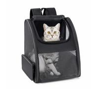 Conlun Cat Backpack Carrier for Small Dogs and Cats Fit Up to 7kg,Small Dog Backpack,Expandable & Foldable with 3-Side Mesh Windows,Pet Carrier for Travel & Hiking Friendly,Grey