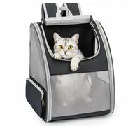 Conlun Cat Backpack Carrier for Small Dogs and Cats Fit Up to 7kg,Small Dog Backpack,Expandable & Foldable with 3-Side Mesh Windows,Pet Carrier for Travel & Hiking Friendly,Black