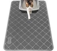 Conlun Cat Litter Mat Litter Trapping Mat, 101 x 71 cm Cat Litter Tray Mat, Premium PVC Grid Mesh Scatter Control Design Litter Box Mat, Waterproof Urine Resistant Material, Easy to Clean, Grey