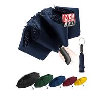 Conlun Compact Folding Umbrella, Storm-Proof, Automatic, Windproof, Blue, Folds Inside, for Men, 210T Fabric, 127 cm Wingspan, 10 Ribs, Large, Great Christmas Gifts