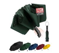 Conlun Compact Folding Umbrella, Storm-Proof, Automatic, Windproof, Green, Folds Inside, for Men, 210T Fabric, 127 cm Wingspan, 10 Ribs, Large, Great Christmas Gifts