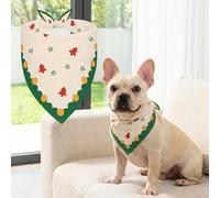 Conlun Dog Bandana, Adjustable Puppy Bandana for Birthday Party & Daily Photos, Soft Polyester Triangle Bibs Scarf, Cute Accessories for Small Medium Large Pets (Red Forest & Starry Patterns)